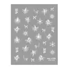 Redanco5D Repujado Popular Pegatina para Uñas Shell Light Navidad Flor de Hielo y Nieve Pegatina Estéreo para Uñas He1339