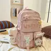 Mochila Coreana Ins Nueva de Aspecto Elegante, Fresca y Dulce para Estudiantes de Secundaria y Preparatoria, Multicompartimentos, Ligera, Gran Capacidad
