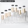 Botellas pulverizadoras de perfume asiáticas negras y plateadas de 3 ml, 5 ml, 10 ml, 15 ml, 30 ml, botellas de vidrio para perfume