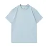 Camiseta de algodão com gola redonda marca de moda de Hong Kong ombro largo 220g manga curta suporte direto para logotipo personalizado