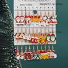 10 Pares Brincos de Natal Venda Quente Transfronteiriça Europeus e Americanos Sino Floco de Neve Velhinho Liga Brincos de Natal Atacado