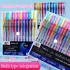 1.0 Manual de Pintura Marcador Flash Gouache Destaque Conjunto Combinado Caneta Colorida para Caderno DIY Caneta Gel