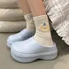 Zapatos de Chef Suela Gruesa EVA Estilo Dulce Zapatillas de Punta Cerrada Sandalias Antideslizantes Resistentes al Desgaste Slip-on Aumentan la Altura Zapatos de Enfermera para Mujer Venta al por Mayor