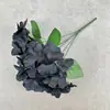 Flor de Hortensia Artificial con 5 Ramas y Pétalos Grandes, Flor de Seda para Boda y Decoración del Hogar, Adorno de Arreglo de Flores Falsas, Disponible en Múltiples Colores
