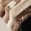 Calcetines de Terciopelo de Visón con Osito Otoño Invierno de Media Pantorrilla Lindos de Dibujos Animados Cálidos de Piel Sintética de Visón Calcetines de Mujer Suaves Pegajosos para el Hogar Cálidos Venta al por Mayor