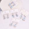 Pendientes de ojo personalizados 2022, nuevos pendientes largos de borla de acero inoxidable, pendientes transfronterizos europeos y americanos E411