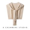 Chal de Punto de Cachemira para Mujer, Ropa de Abrigo para Primavera y Otoño, Cárdigan Delgado de Color Sólido, Bufanda de Cuello Falso Nudada de Verano