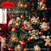 24 Piezas Navidad Árbol de Navidad Plano 2D Tazas de Ambiente Hombre de Jengibre Bastón Decoración del Hogar Adornos Colgantes