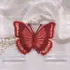 Parche de Tela de Organza Bordado 3D de Mariposa de Doble Capa de Color Sólido Parche Decorativo de Mariposa de Malla para Ropa Accesorio de Mariposa