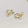 Pinzas Ajustables Coreanas para Orejas Sin Perforar Pendientes Chapados en Cobre Oro de 14K Accesorios Pendientes de Tornillo DIY Caros y que Conservan el Color Nuevos