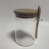 Frasco redondo de vidrio para almacenamiento con cuchara, frasco sellado de vidrio de borosilicato alto, frasco sellado de almacenamiento multiusos, frasco para dulces y té