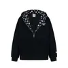 Sudadera con capucha y estampado estilo americano para hombre y mujer 2025 Otoño Nueva Marca de Moda Cremallera para Pareja