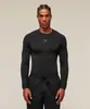 Mallas Deportivas de Gimnasio para Hombre Manga Larga Casual Transpirables de Secado Rápido Camiseta para Correr al Aire Libre Cuello Redondo Otoño