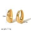 Pendientes de Acero de Titanio de Alta Gama, Sin Decoloración, Mismo Estilo Popular, Oro de 18K, Forma de U, Pequeños, Personalizados, Simples, Pendientes