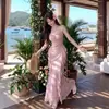 Vestido tipo delantal floral al óleo estilo francés, Vestido de princesa sirena cola de pez, Vestido de vacaciones con volantes, Vestido impresionante, Ziyan