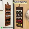 Lanyard de Cuero Retro para Gafas de Sol Bolsa Hogar Gran Capacidad Montada en Pared Bolsa de Almacenamiento para Gafas Bolsa de Exhibición para Gafas de Sol