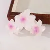 Grampo de Cabelo Grande de Três Flores de Ameixeira Coloridas de Frutas Estilo Europeu e Americano Transfronteiriço para a Parte de Trás da Cabeça, Acessório de Cabeça de Tubarão para Banho