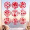 Alegría de Moverse Papel Adhesivo para Ventana Recorte de Papel Decoración de Ventana Vidrio Adhesivo Estático Decoración para Casa Nueva Suministros para Ceremonia de Mudanza