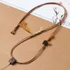 Cordón versátil de cuero encerado de color sólido para pulseras y collares artísticos hechos a mano, adecuado para colgantes de cabeza de Buda de jade, diseño simple