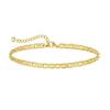 Pulseira de Corrente de Contas de Aço Inoxidável Amazon para Mulheres, Estilo Europeu e Americano, Corrente Simples, Corrente Cobra Plana, Corrente Elos Finos, Conjunto Versátil de Correntes de Joias