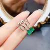 Venta al por mayor de fábrica Populares Pendientes de Esmeralda Natural Plata S925 Incrustados Piedra Principal 5*7 Joyería de Lujo Venta Directa de Fábrica