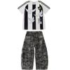 Conjunto de Calle para Niños Estilo Hip-Hop para Niños Conjunto Genial Pantalones Camuflados para Niñas Ropa de Baile Callejero Hip-Hop para Niños