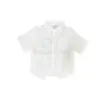 Cintura Apertada JK Camisa Azul Uniforme Feminino Senso de Design Nicho Slim Versátil Manga Curta Camisa de Verão Top Estilo Academia