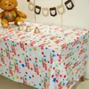 Toalha de mesa de aniversário para festa infantil, pano festivo para display de sobremesas, decoração de atmosfera para o primeiro aniversário do bebê e adereços de arranjo de cena