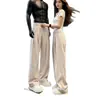 Pantalones Casuales de Color Sólido Otoño Nuevo Estilo para Hombre Caída de Tela Sensación de Alta Gama Pantalones Estilo Occidental Estilo Hong Kong Pierna Recta Suelta Pantalones de Traje Modernos
