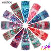 Lentejuelas Mariposa Mixtas Fluorescentes para Arte de Uñas 12 Colores Set de Lentejuelas para Arte de Uñas Joyería Colorida Degradada para Arte de Uñas Calcomanías para Uñas