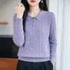 Suéter fino de punto trenzado de lana de 6 costillas para mujer con cuello alto, con un diseño de trenzado tridimensional, estilo vintage y mangas largas, perfecto para el trabajo o como prenda para usar en capas.