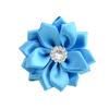 Flor de 4cm costurada à mão centro adesivo girassol acrílico flor de lótus pontiaguda tiara infantil grampo acessórios