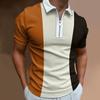 Camiseta polo de verano transfronteriza de comercio exterior para hombre, sudadera de manga corta con solapa holgada para exteriores, top transfronterizo de moda para hombre