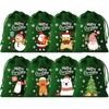 Saco de flanela vermelha de Natal, saco de presente com boca de viga, bolsa de maçã de Natal quente, saco de embalagem de biscoito de doces
