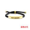 Pulseiras de Corda Trançada Multicor Transfronteiriças Europeias e Americanas Mantenha a Alegria e o Humor Presentes Inspiradores de Feriado com Pulseiras de Aço Inoxidável Gravadas