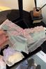 Soda de Bayas * Ropa Interior de Encaje Sexy Francesa para Mujer Malla Pura Delgada Transpirable Sin Marcas Bragas para Mujer