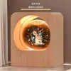 Venda quente presente de aniversário foto bola de cristal luz noturna lembrança LOGOTIPO da empresa presente comercial gravação em madeira maciça