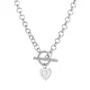 Set de Collares con Letras en Inglés de Amazon Acero Inoxidable Colgante con Forma de Corazón Moderno y Elegante Letras de Acero Inoxidable con Forma de O
