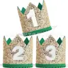 Decoración para Fiesta Infantil Sombreros Digitales, Coronas, Sombreros de Cumpleaños, Primer Cumpleaños del Bebé y Banquete de los 100 Días Adornos para la Cabeza con Purpurina, Accesorios para Fotos