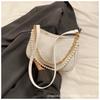 Bolso pequeño de axila con cadena de perlas estilo occidental para mujer 2024 nuevo estilo coreano nicho bolso bandolera popular bolso de hombro para ir al trabajo