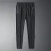Pantalones de Hielo de Seda para Hombre de Verano Transpirables Elásticos Pantalones Deportivos para Exteriores para Hombre Talla Grande Holgados de Secado Rápido Pantalones con Logo Imprimible