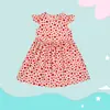 Vestido Infantil, Vestido Floral de Verão para Meninas, Vestido de Princesa para Menininhas, Doce Vestido de Verão para Crianças Maiores, Vestido de Manga Flare