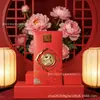 Año de la Oveja Moneda Conmemorativa de la Suerte Sobres Rojos de las Cien Bendiciones Dinero Oveja Moneda de Oro Sobre Rojo para Año Nuevo Oveja del Zodiaco Sobre Rojo de Lámina de Oro Saludos de Año Nuevo