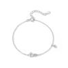 Pulsera de Plata de Ley S925 Estilo Rueda de la Fortuna con Flor de Rosa para Mujer, Forma de Corazón, Versátil, Joyería Artística con Microincrustaciones al por Mayor