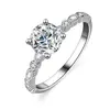Anel Coroa de Quatro Garras Marquise de Prata Esterlina S925 Luxo Leve Anel de Moissanita de 1 Quilate para Mulheres Fabricante Atacado Transfronteiriço