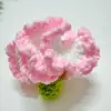 Clavel de ganchillo hecho a mano flor eterna cabeza de flor artificial día de la madre semiacabado ramo a mano venta al por mayor