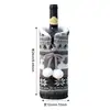 Decoraciones navideñas transfronterizas: Funda sin rostro de Rudolph para botella de vino, funda de punto a rayas de Santa para botella de vino, decoración de mesa
