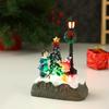 Nuevas decoraciones navideñas de resina, micropaisaje para casitas, muñeco de nieve luminoso, adornos de escritorio, regalos navideños.