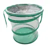 Venta Directa de Fábrica Cesta de Almacenamiento con Tapa Transparente de PVC Cubo de Almacenamiento para Juguetes Cesta de Almacenamiento Plegable de Malla Fina Transparente Resistente