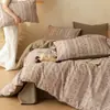 Decoración del hogar estilo vintage, juego de cuatro piezas de algodón 21s de Clase A cepillado, funda de edredón y sábana de algodón puro con estampado floral, juego de tres piezas para dormitorio de estudiante